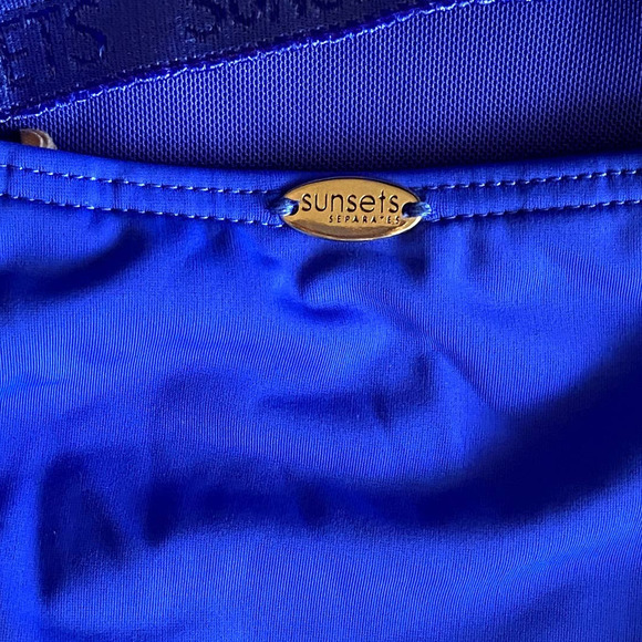 Soft Surroundings by Sunsets NWT Go To Tummy Control Royal Blue Tankini Top S - Picture 6 of 9